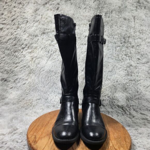 Wear Ever Julia Womens Size 8M Retro Cute Black Knee High/Calf Zip Up Boots - Picture 2 of 10